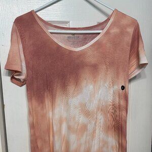 Hollister Pink Tie-dye T-shirt